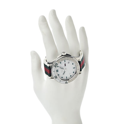 Gucci Stainless Steel Nylon 44mm Sport Quartz Watch White 2 of 11