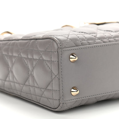 Christian Dior Lambskin Cannage Small Lady Dior Grey 9 of 11