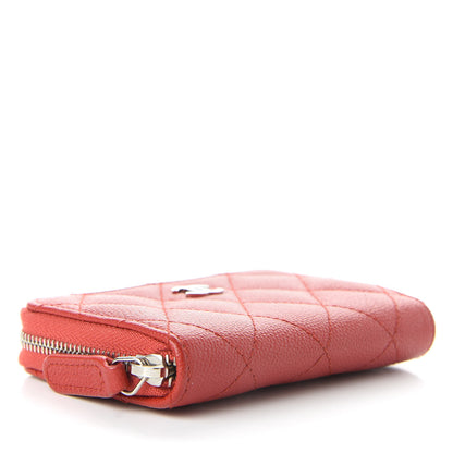 Chanel Caviar Quilted Zip Coin Purse Red 4 of 8