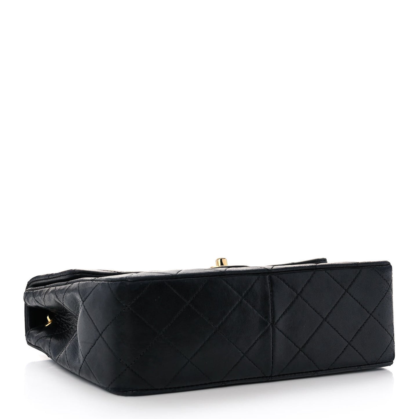 Lambskin Quilted Mini Square Flap Black