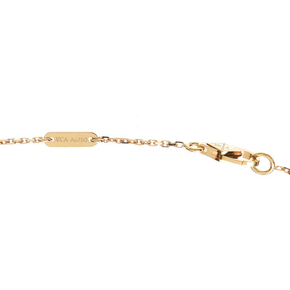 Van Cleef & Arpels 18K Yellow Gold Mother of Pearl Sweet Alhambra Pendant Necklace 6 of 8
