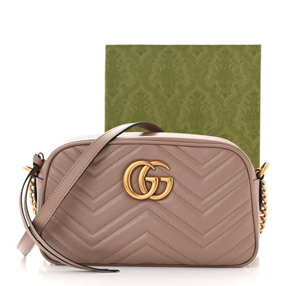 Gucci Calfskin Matelasse Small GG Marmont Chain Shoulder Bag Porcelain Rose 12 of 12