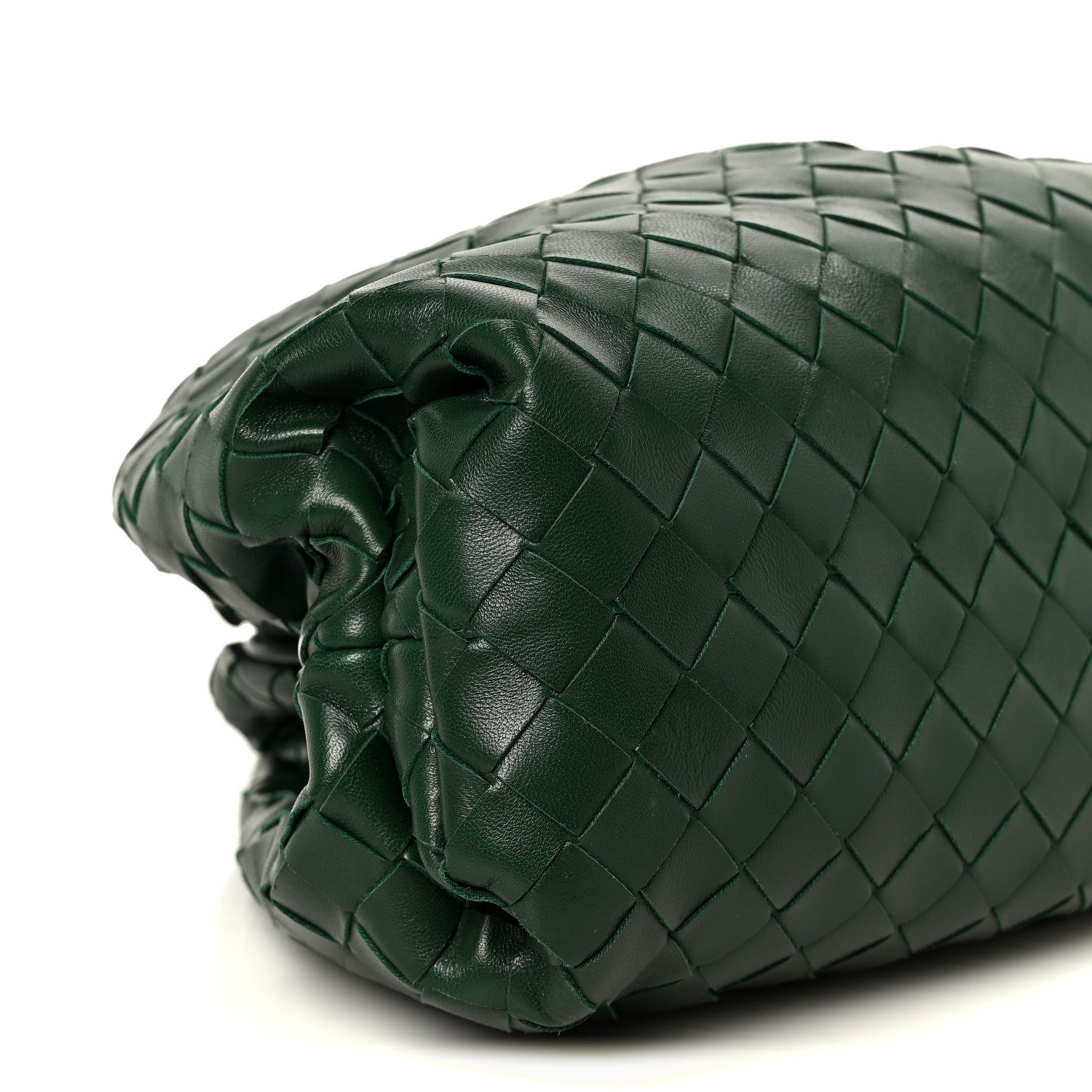 Bottega Veneta Nappa Maxi Intrecciato The Pouch Oversized Clutch Racing Green 10 of 11