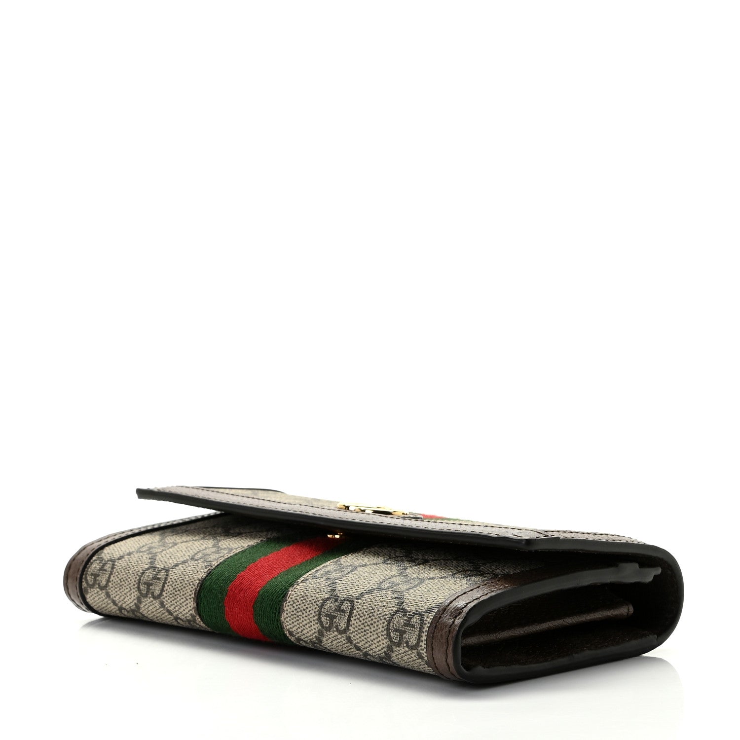 Gucci GG Supreme Monogram Web Ophidia Continental Wallet Brown 7 of 7
