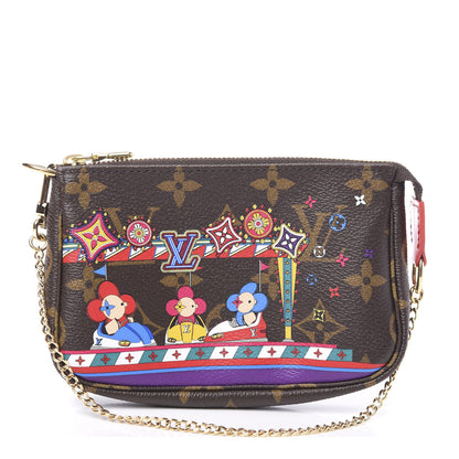 Louis Vuitton Monogram 2020 Christmas Animation Bumper Cars Mini Pochette Accessories Coquelicot 1 of 9