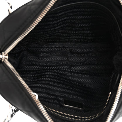 Prada Nylon Tessuto Impuntu Quilted Bandoliera Crossbody Bag Black 5 of 10
