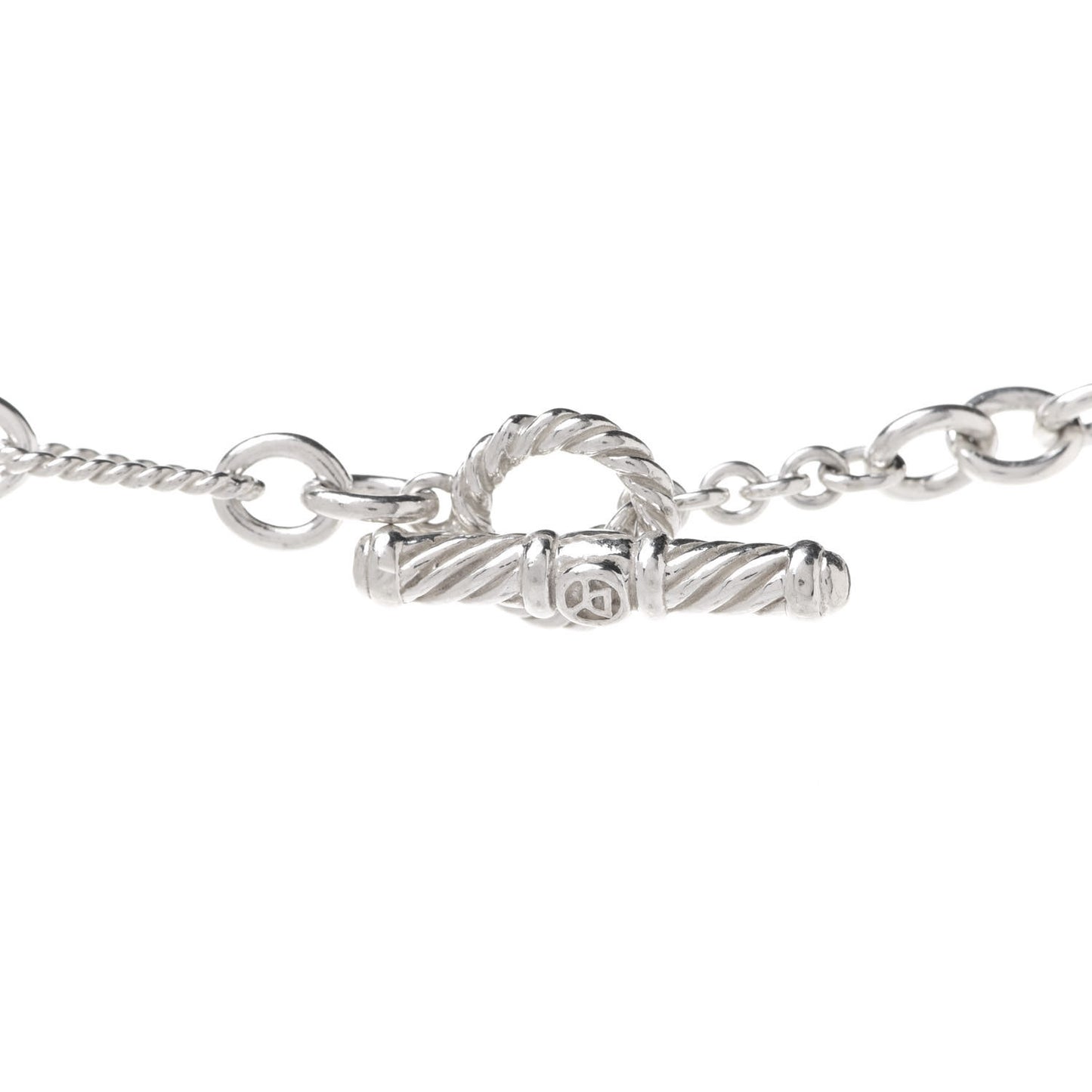 Sterling Silver Diamond Tapestry Tassel Necklace