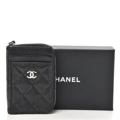 Chanel Caviar Quilted Zip Card Holder Black 14 of 16