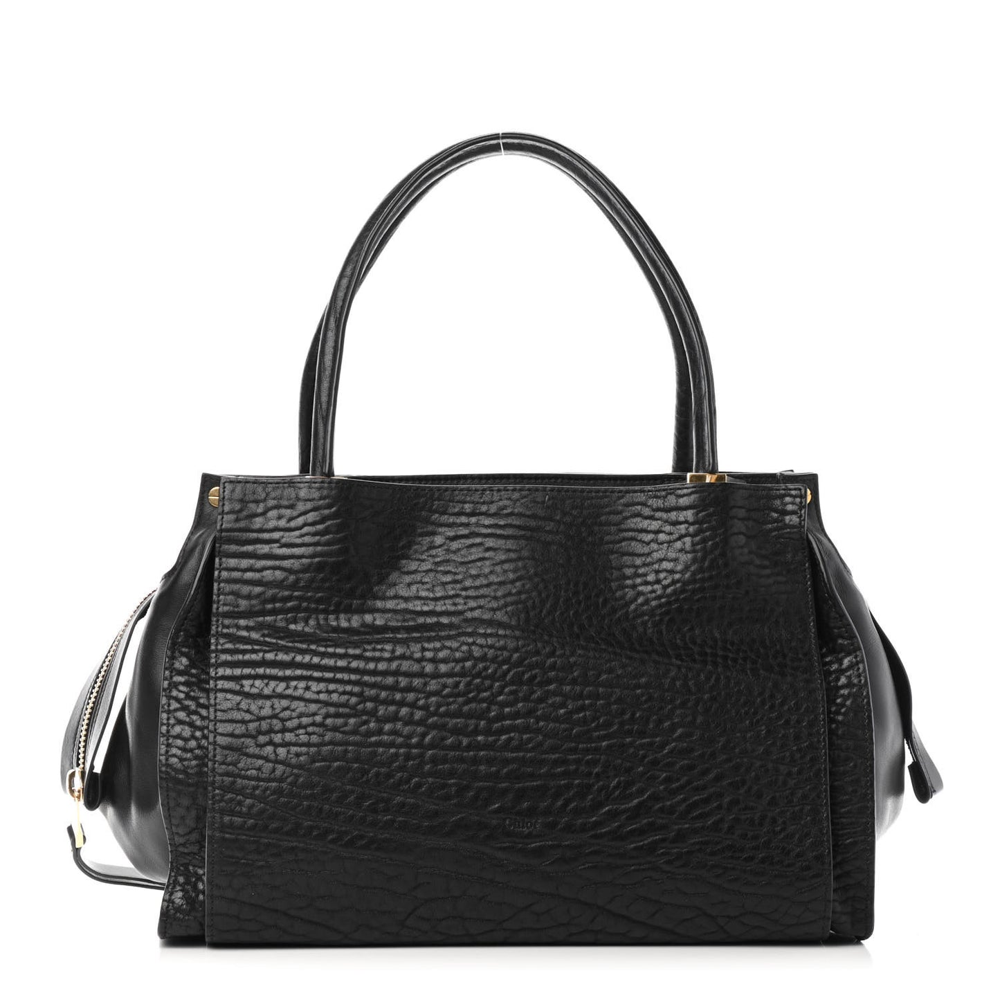 Pebbled Calfskin Dree Shoulder Bag Black