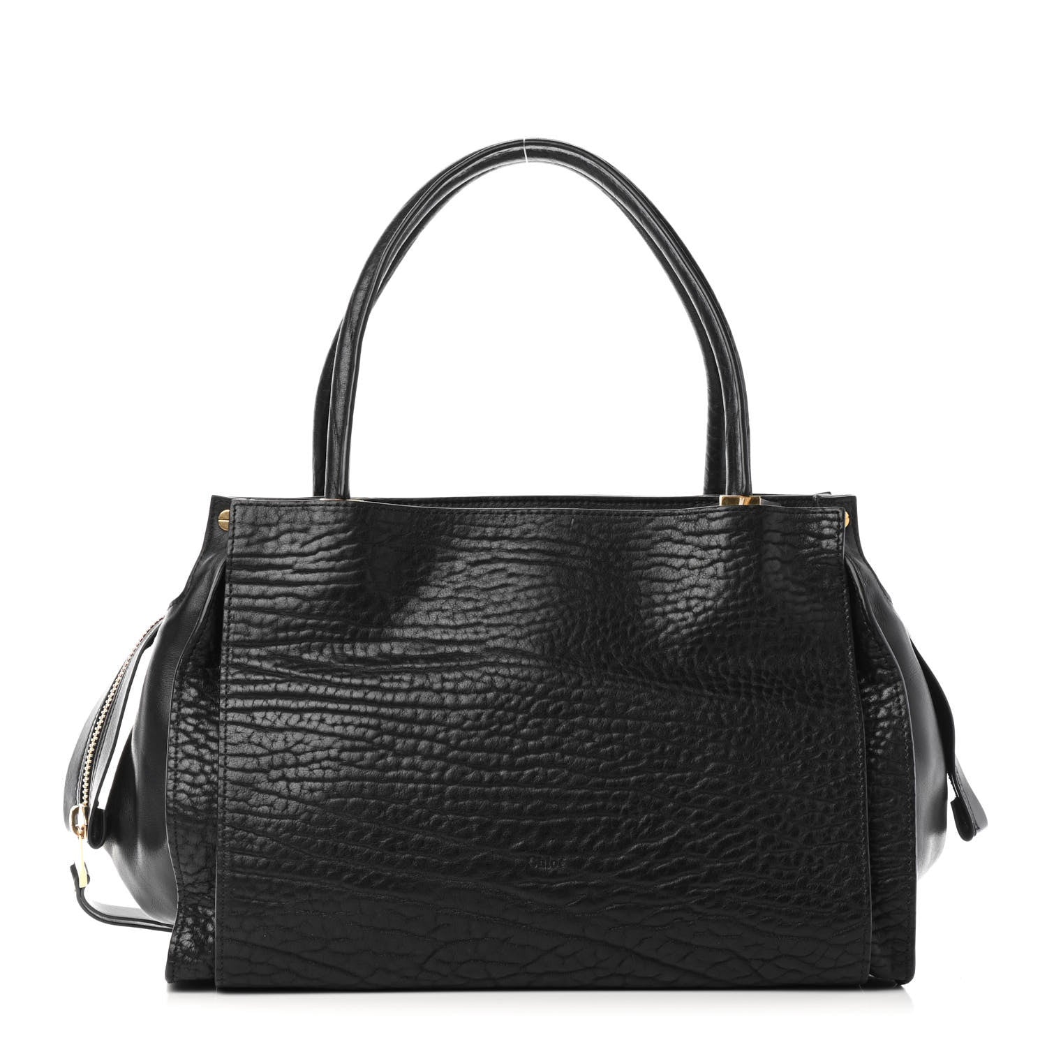 Chloe Pebbled Calfskin Dree Shoulder Bag Black 1 of 4