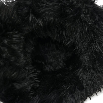 Prada Nylon Alpaca Triangle Womens Bucket Hat M Black 7 of 8