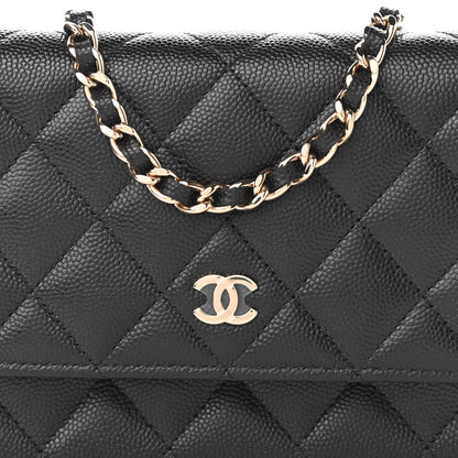 Chanel Caviar Quilted Mini Wallet On Chain WOC Black 8 of 11