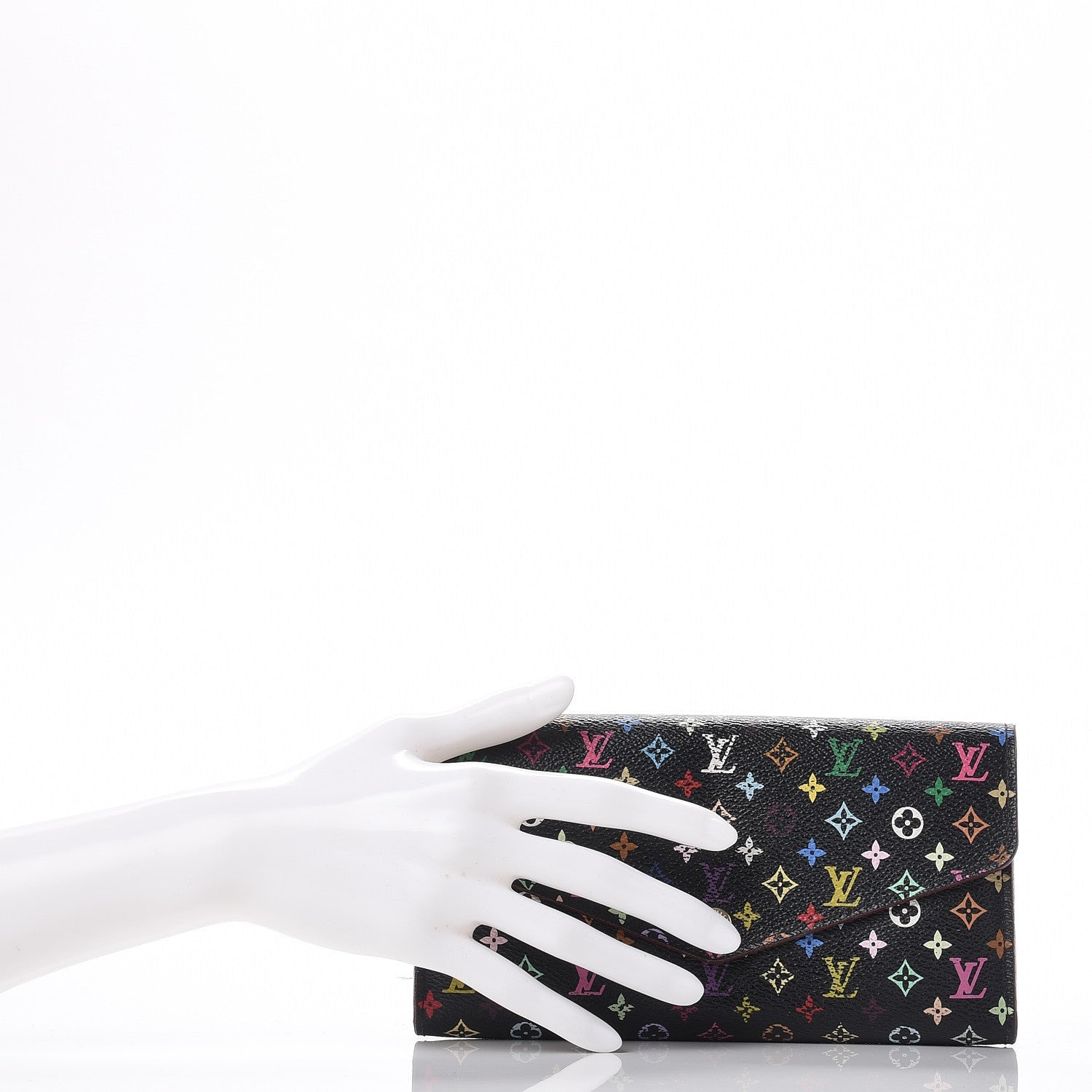 Louis Vuitton Monogram Multicolor Sarah Wallet NM Black Grenade 2 of 8