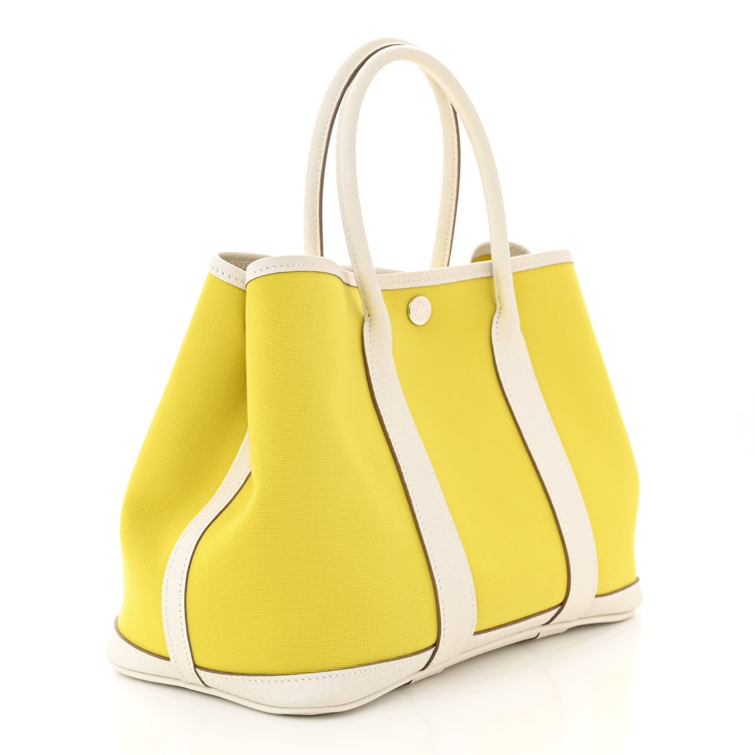 Hermes Toile Officier Vache Country Garden Party 30 TPM Lime White 3 of 11