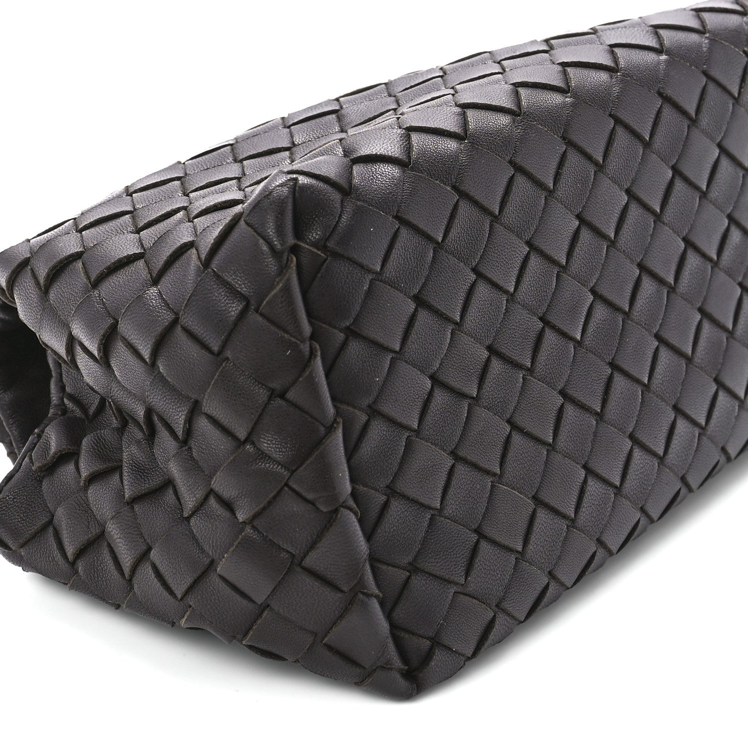 Bottega Veneta Nappa Intrecciato Flap Clutch Ebano 11 of 12