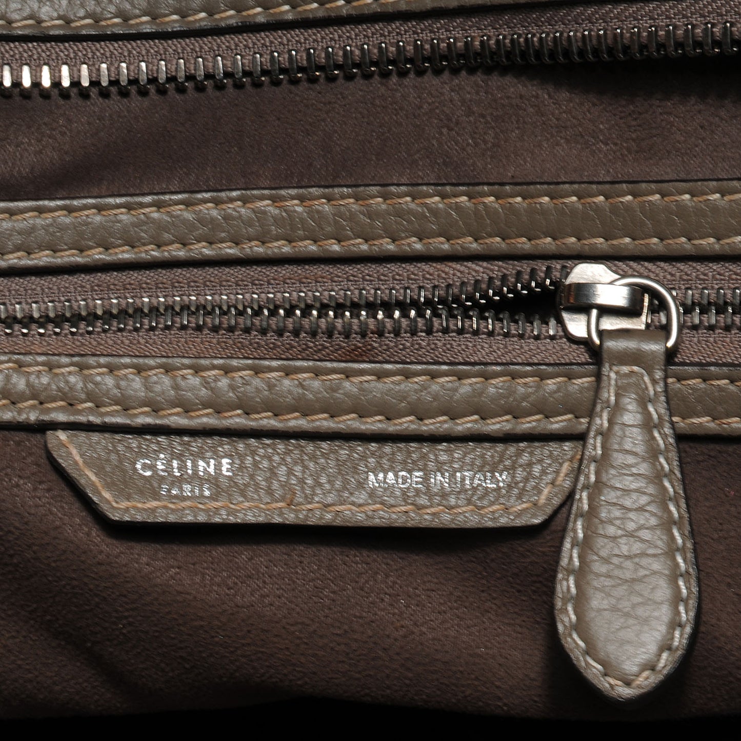 Drummed Calfskin Mini Luggage Bag Souris