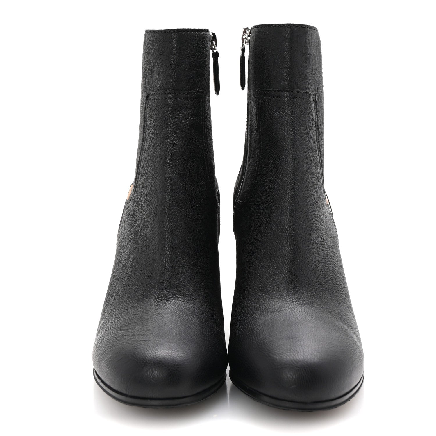 Chanel Goatskin Calfskin CC Short Boots 38.5 Black White 3 of 10