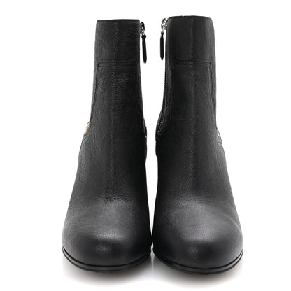 Chanel Goatskin Calfskin CC Short Boots 38.5 Black White 3 of 10