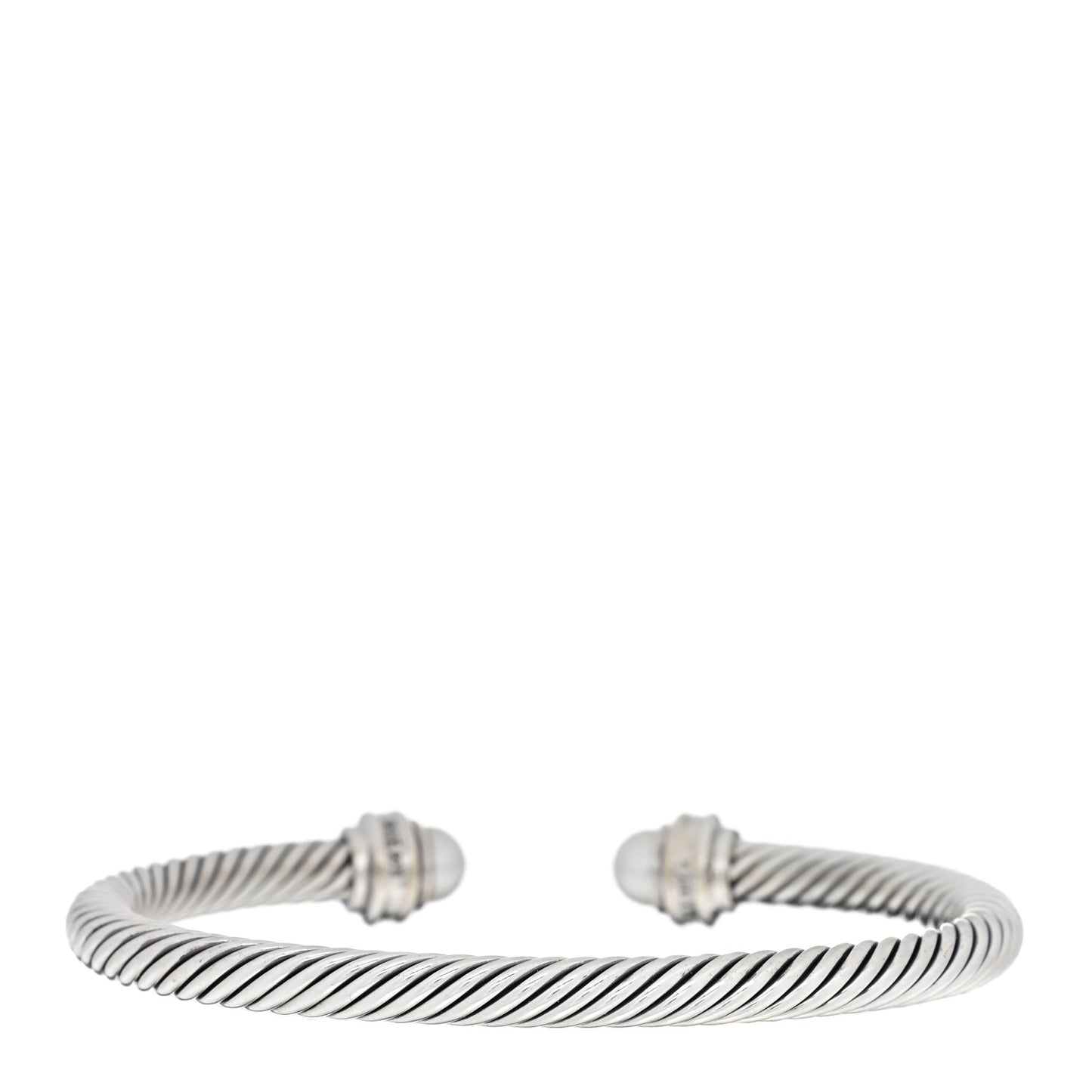 Sterling Silver Diamond Pearl 5mm Cable Classics Princess Bracelet