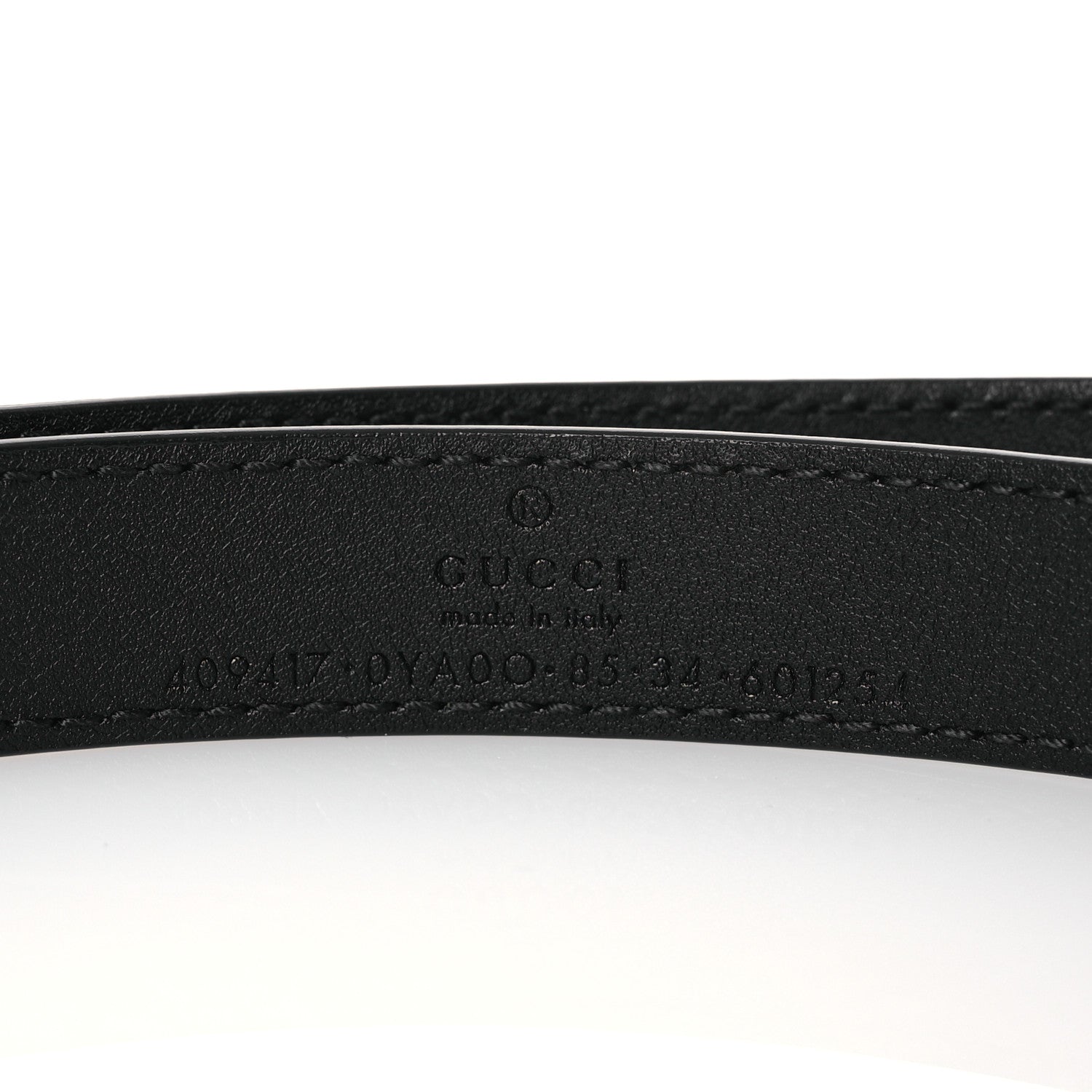 Gucci Calfskin Double G 20mm Belt 85 34 Black 5 of 6