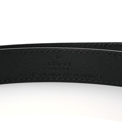 Gucci Calfskin Double G 20mm Belt 85 34 Black 5 of 6
