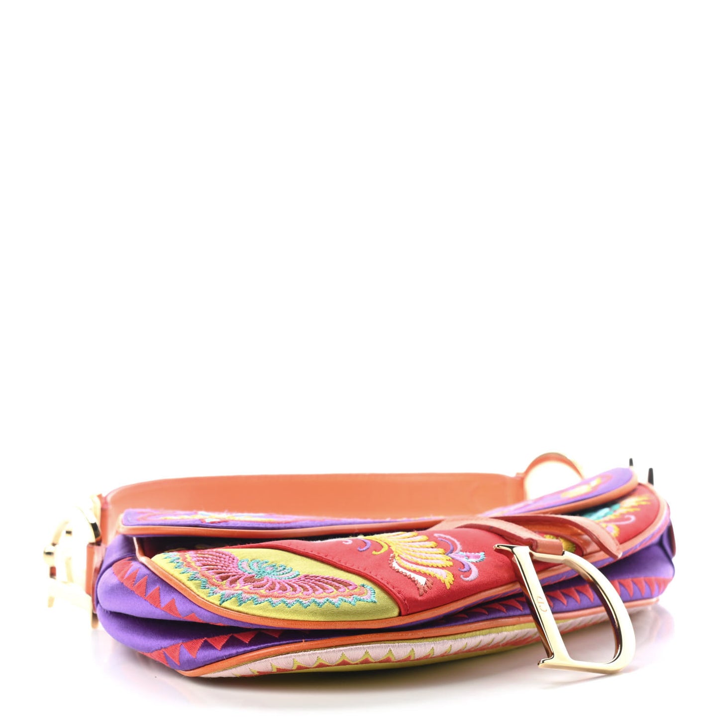 Silk Embroidered Saddle Bag Multicolor