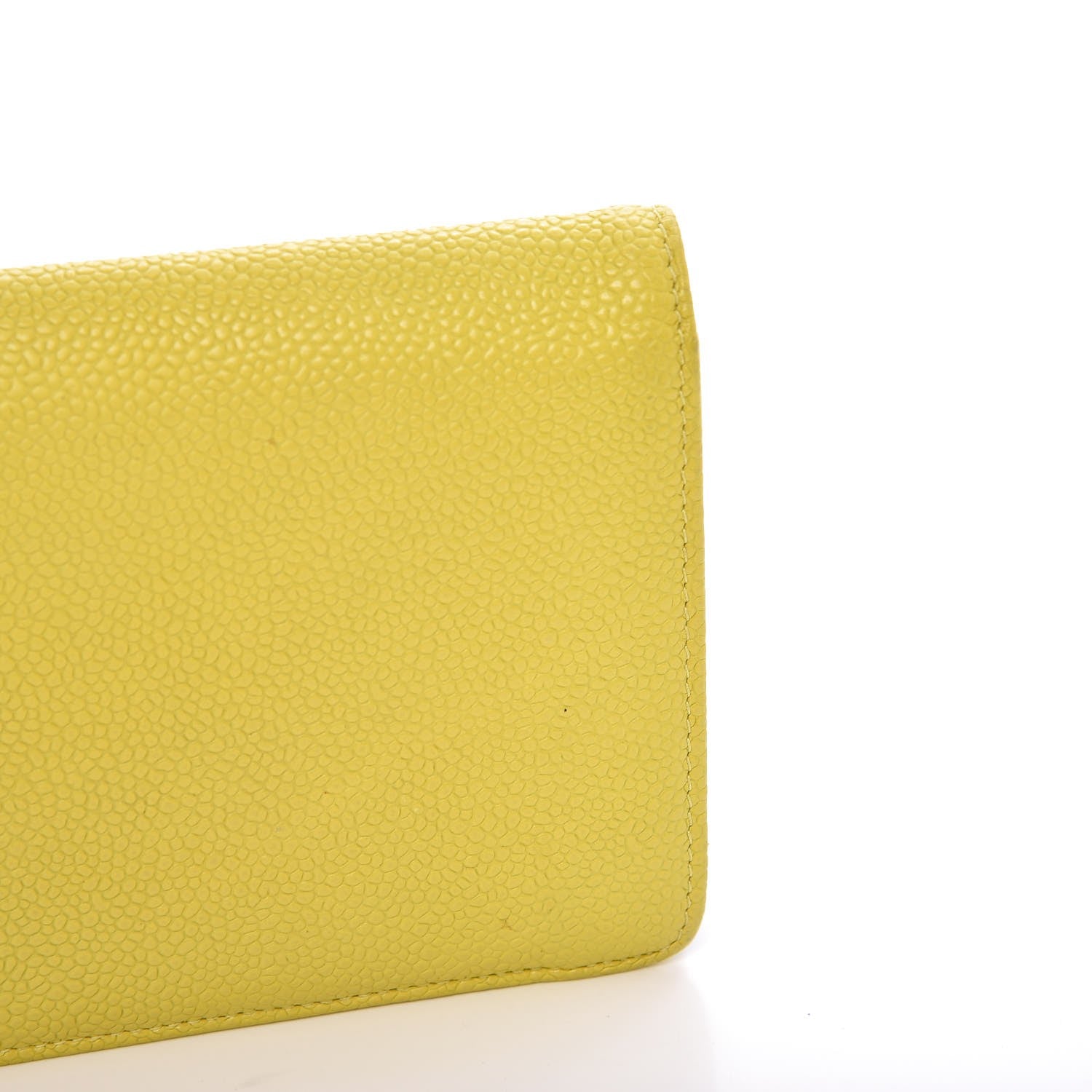 Chanel Caviar Timeless CC Yen Wallet Yellow 13 of 19