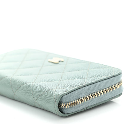 Chanel Caviar Quilted Medium Zip Around Wallet Dark Green 11 of 12