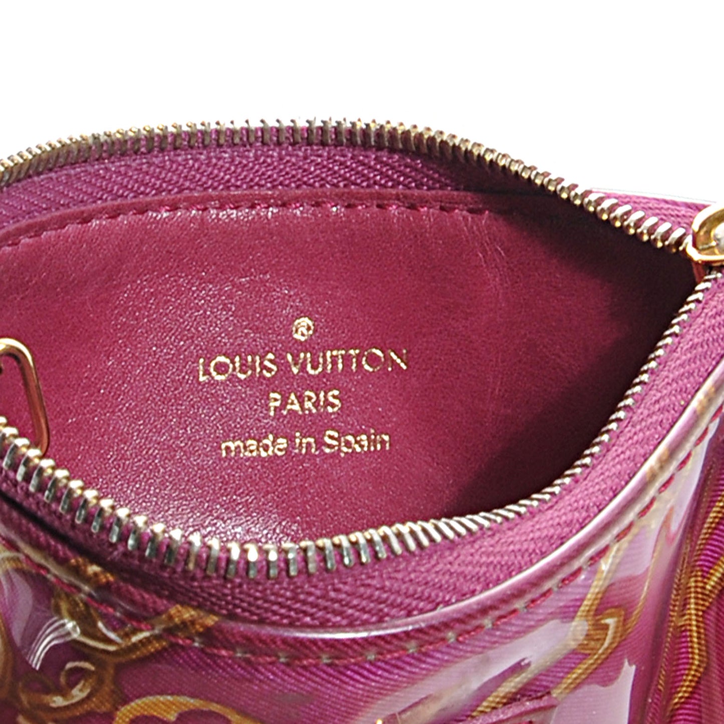 Monogram Charms Key Pouch Fuchsia