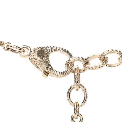 Chanel Crystal Pearl CC Long Necklace Gold 5 of 6