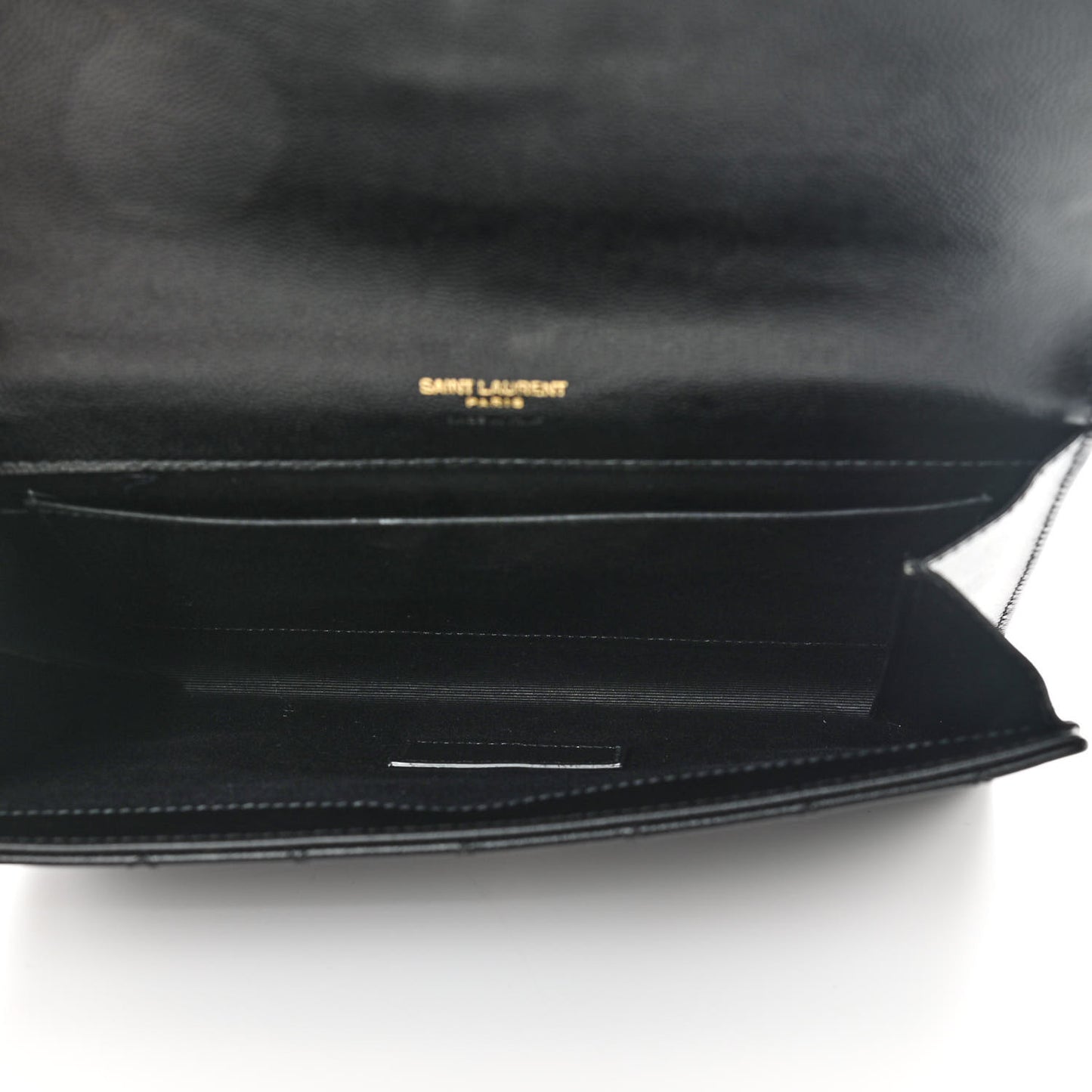 Grain De Poudre Textured Mixed Matelasse Triquilt Monogram Clutch Black