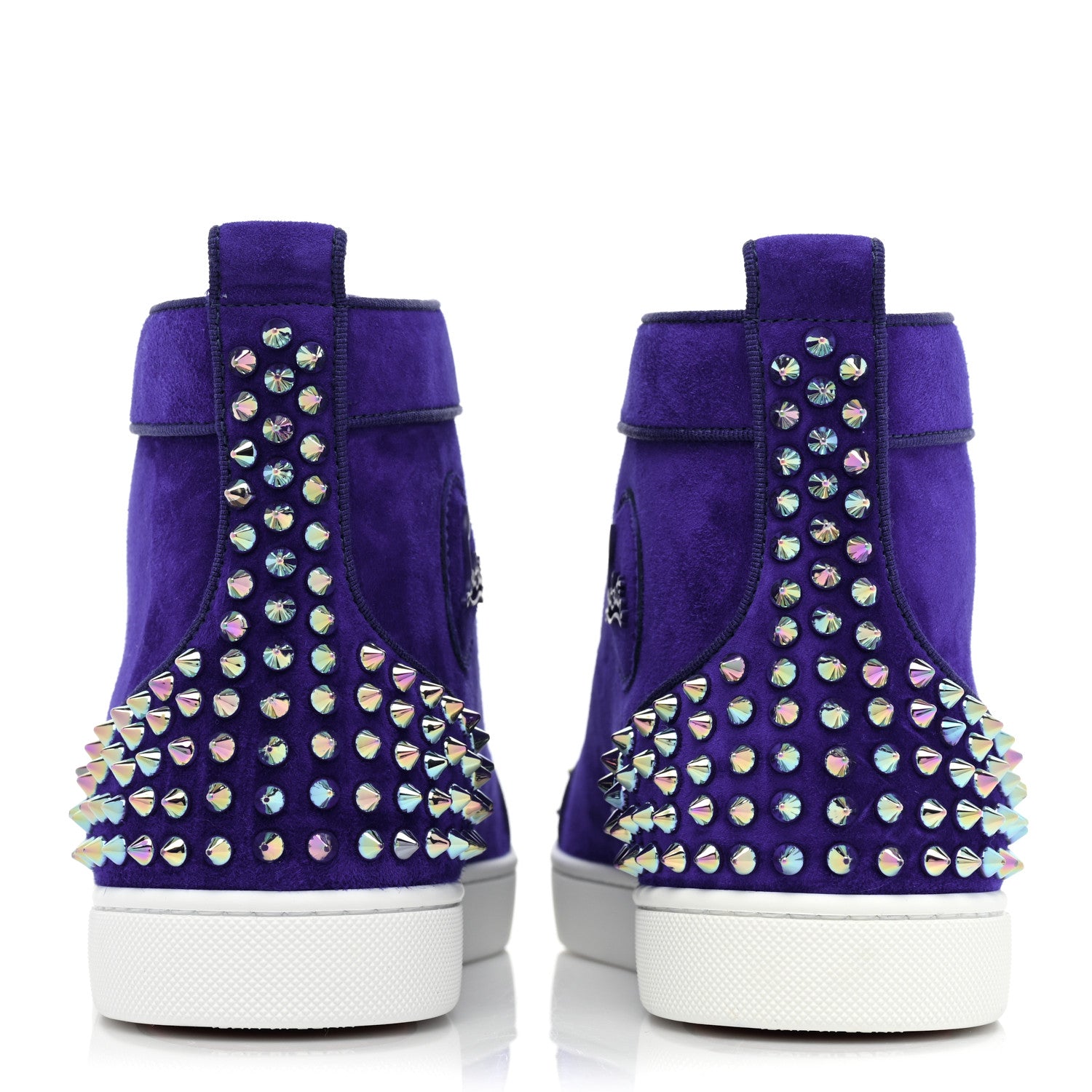 Christian Louboutin Suede Mens Louis Spikes Flat Sneakers 42.5 Royal Blue 4 of 9