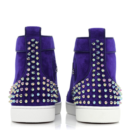 Christian Louboutin Suede Mens Louis Spikes Flat Sneakers 42.5 Royal Blue 4 of 9
