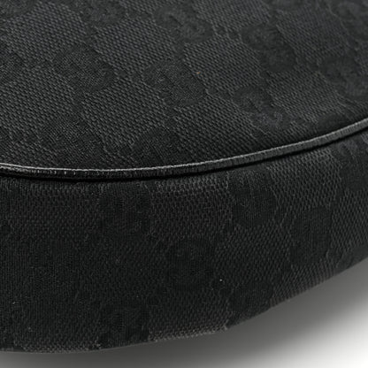 Gucci Monogram Medium Half Moon Hobo Black 13 of 13