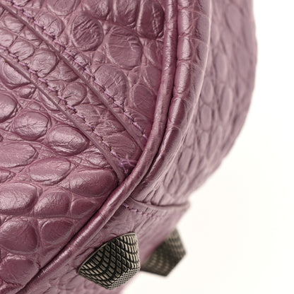 Balenciaga Metallic Extra Supple Calfskin Crystal Crocodile Embossed Small Le Cagole Shoulder Bag Pink 16 of 16