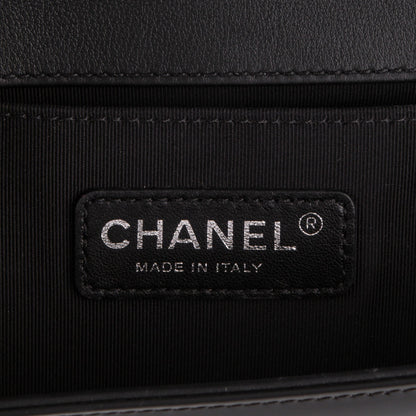 Chanel Patent Calfskin Quilted Medium Plexiglass Boy Flap Black 6 of 7