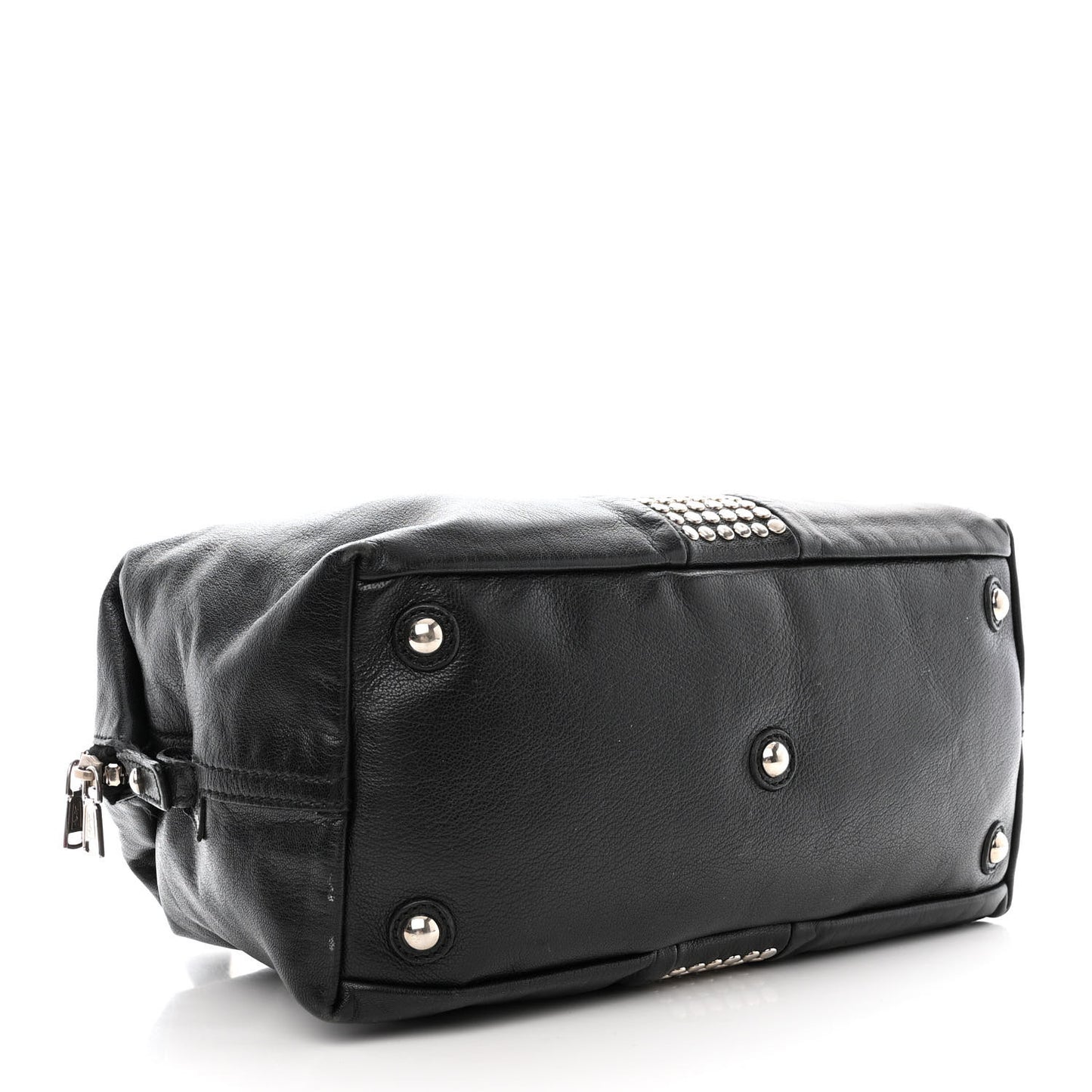 Calfskin Studded Easy Sac Black