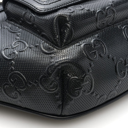 Gucci Calfskin GG Tennis Embossed Pocket Belt Bag Black 9 of 10