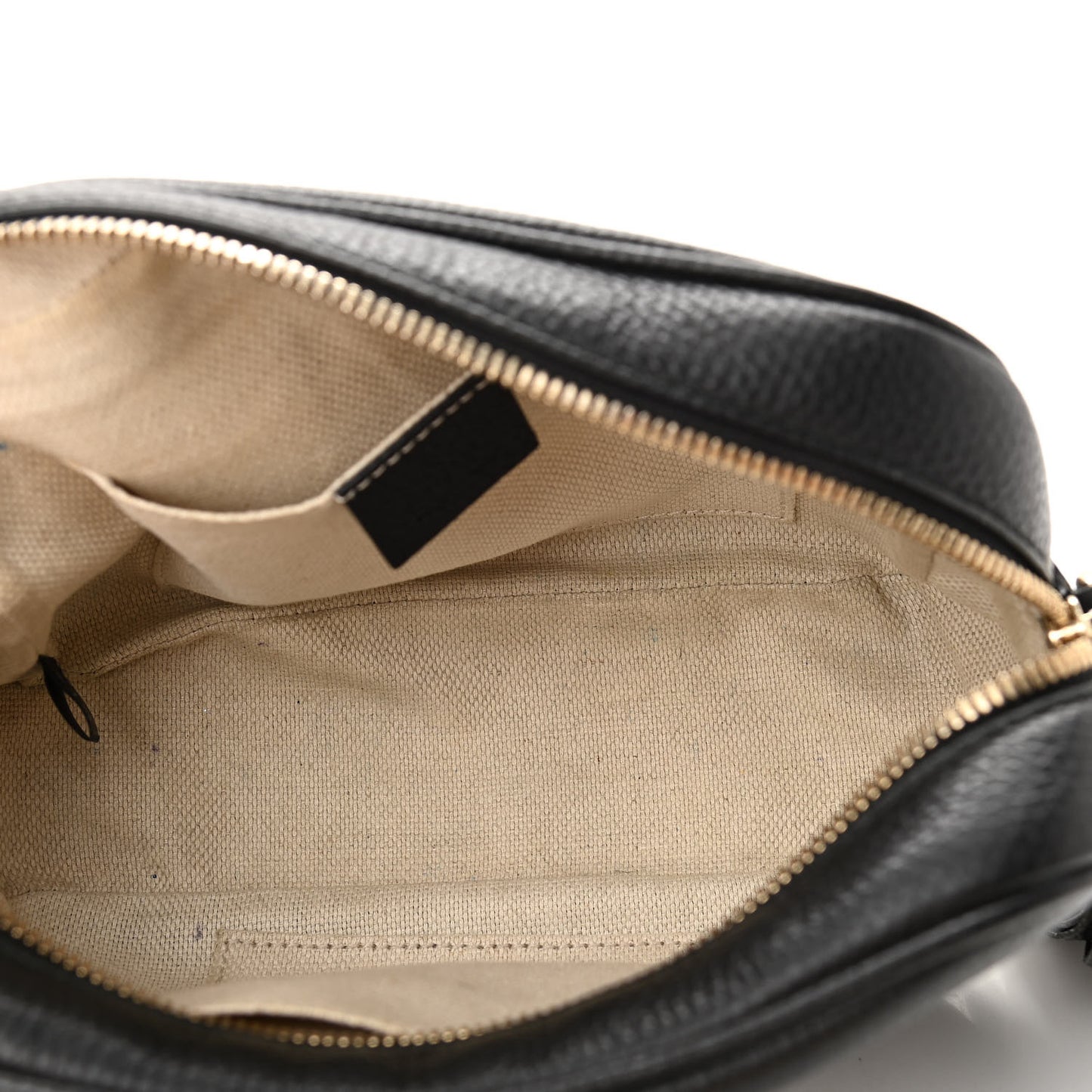 Pebbled Calfskin Small Soho Disco Bag Black