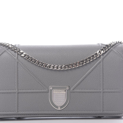 Christian Dior Grained Calfskin Diorama Croisiere Chain Wallet Gris 10 of 10