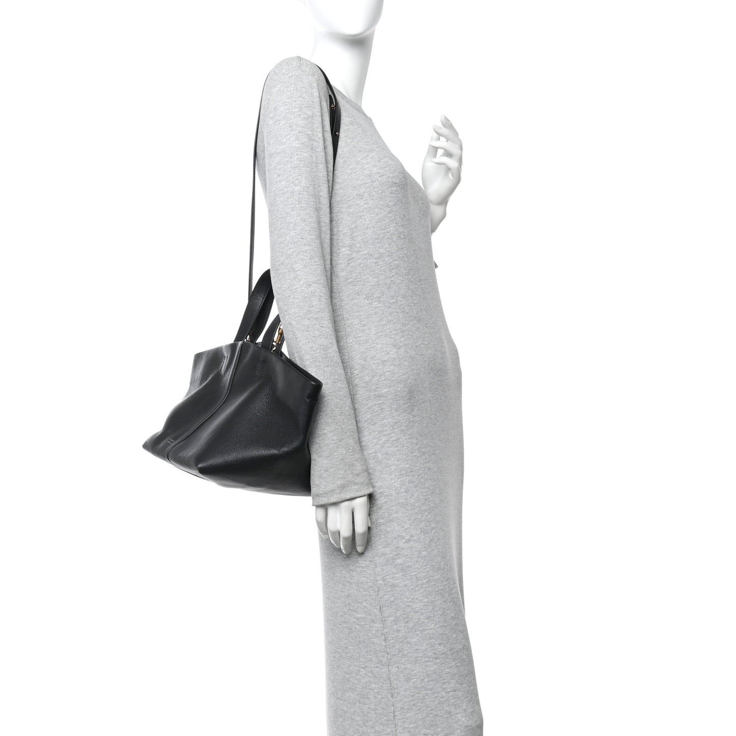 Calfskin Mini Tulipano Bag Black
