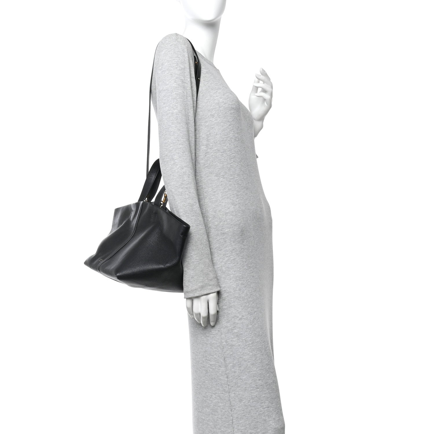 Mansur Gavriel Calfskin Mini Tulipano Bag Black 2 of 12