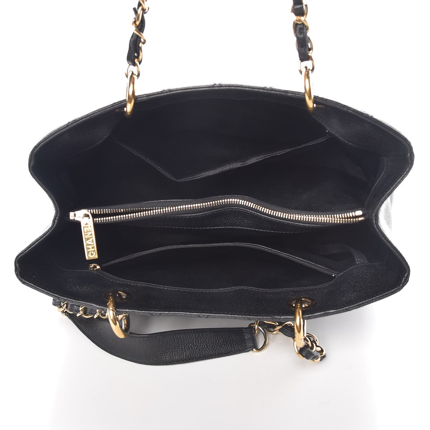 Caviar Quilted Grand Shopping Tote GST Black