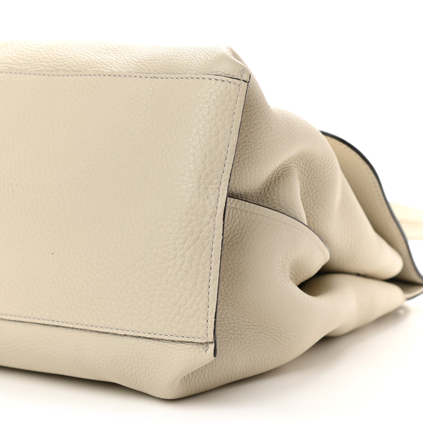 Cellarius Calfskin Large Bamboo Daily Top Handle Bag Mystic White
