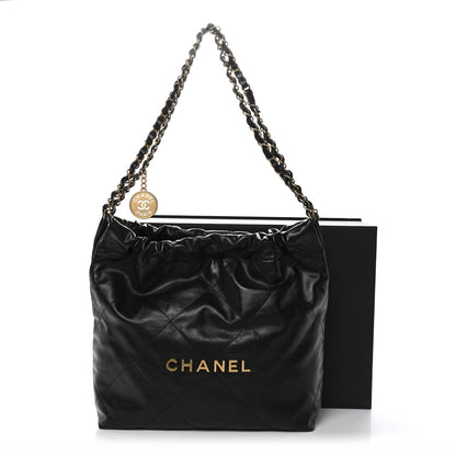 Chanel Shiny Calfskin Quilted Small Chanel 22 Black 12 of 12