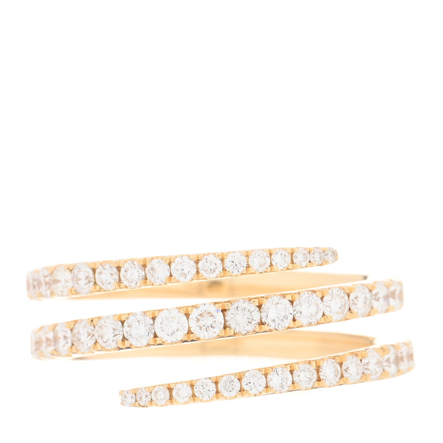 Anita Ko 18K Yellow Gold Diamond Coil Ring 60 9 1 of 5