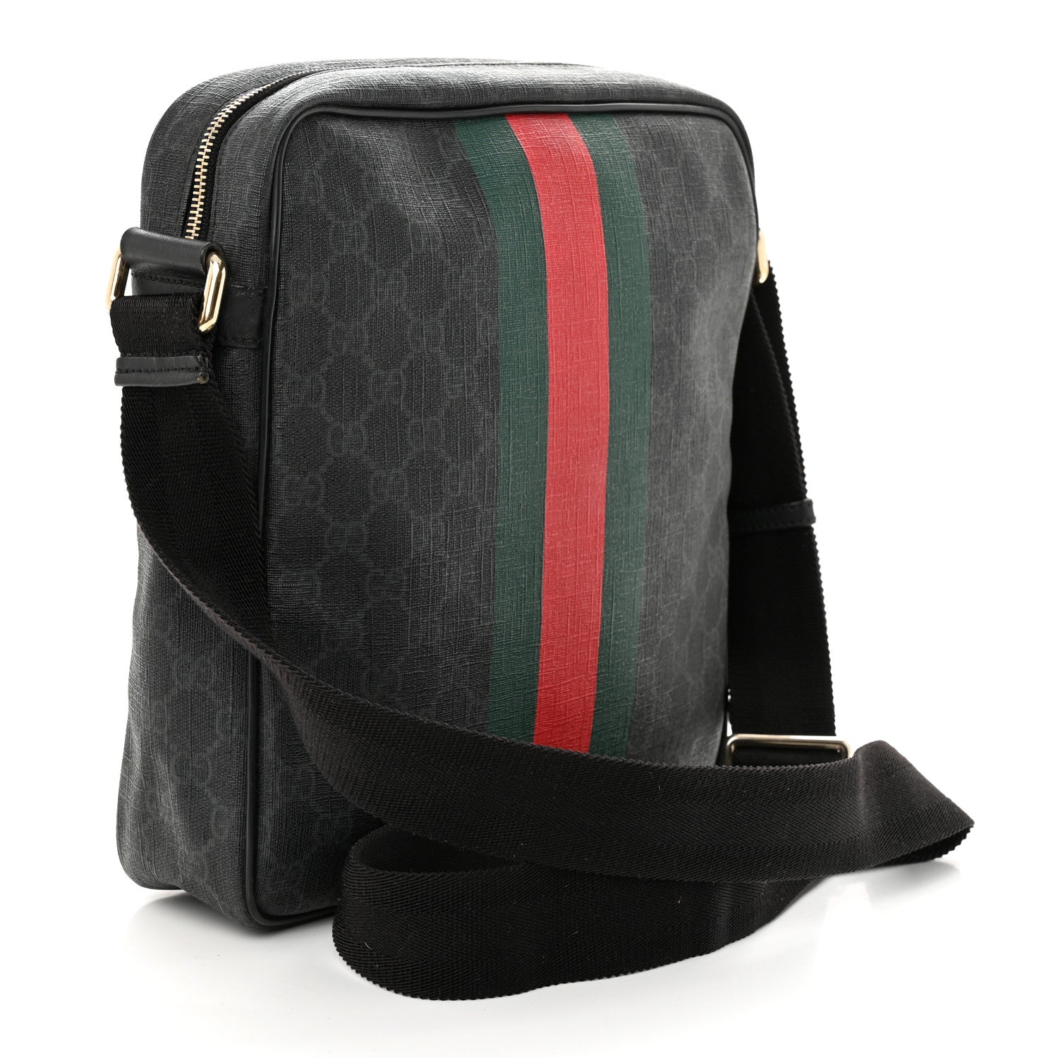 Gucci GG Plus Monogram Web Messenger Bag Black 3 of 10