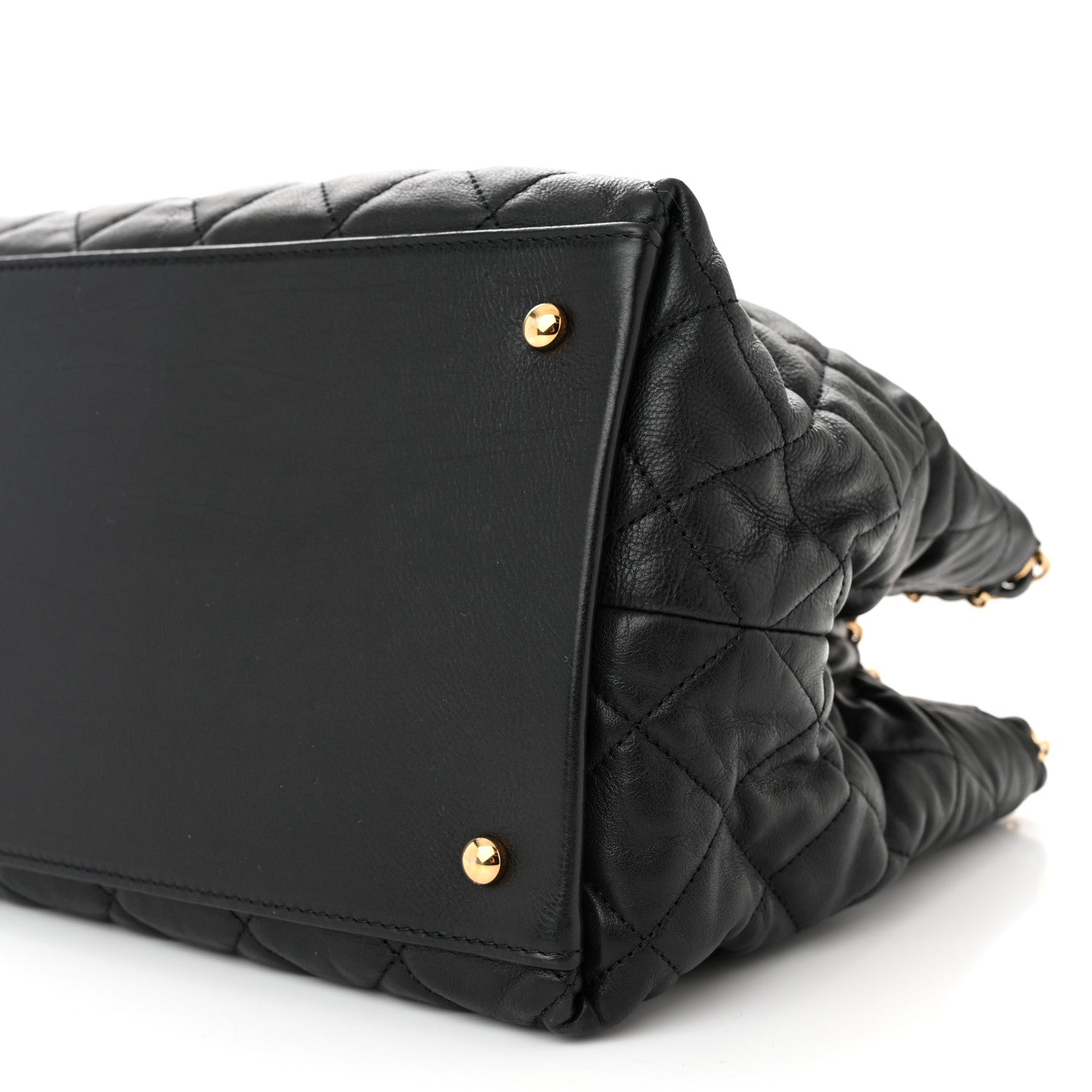 Chanel Calfskin Quilted Small Chain Me Tote Black 10 of 10