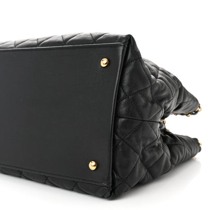 Chanel Calfskin Quilted Small Chain Me Tote Black 10 of 10