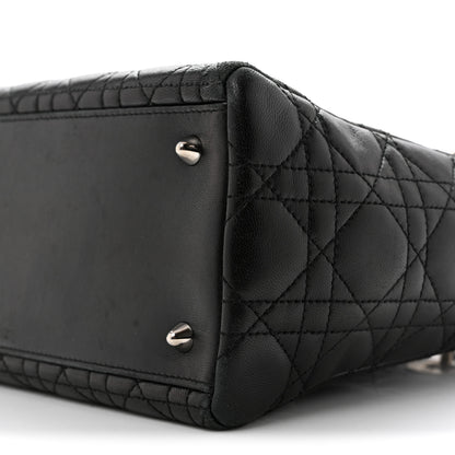 Christian Dior Lambskin Cannage Medium Lady Dior Black 18 of 27